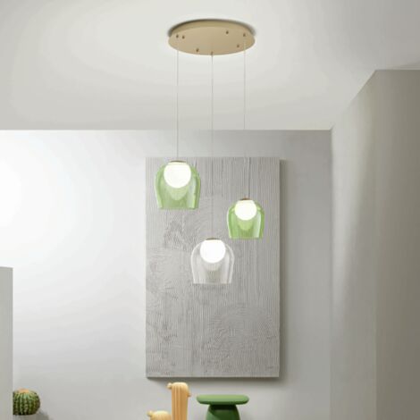 Lampada da soffitto tripla in rame nero Lampada semi-incassata a tre luci Lampadario a 3 luci Lampadario semi-incassato Illuminazione per lampadari da cucina - Italia