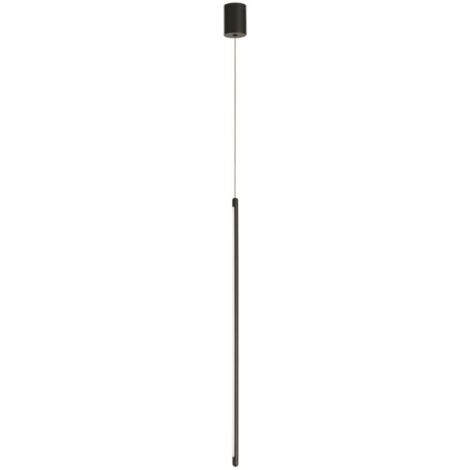 Lampada a sospensione Led verticale in metallo verniciato Nero 6 cm - GENIUS (1/3)