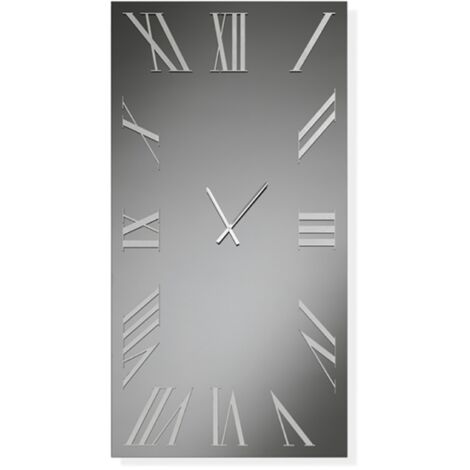 Orologio rettangolare verticale in cristallo Fume' 80x160 cm - BRANDON