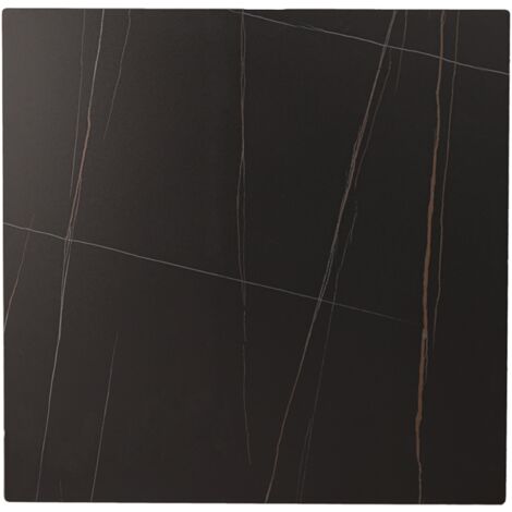 Piano per tavolo quadrato in pietra effetto marmo Nero 70x70 cm (1/3)