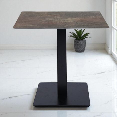 Tavolo bar pub ristorante piano HPL Ardesia Fango per esterno 80x80 cm H 74
