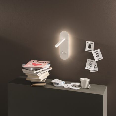 Lampada da Terra FABAS LUCE - CORDOBA Legno Metallo Bianco LED