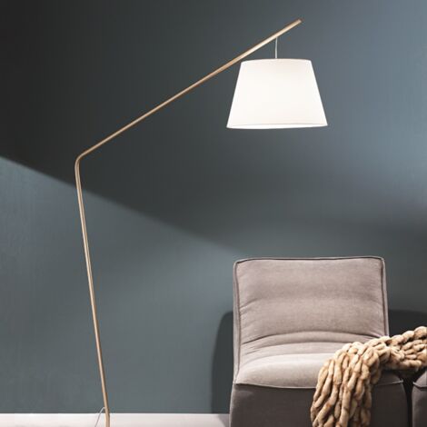 Piantana H205 cm con struttura in metallo Oro e paralume in pvc Bianco VELVET (1/2)
