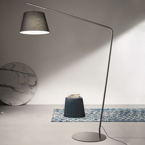 Piantana H205 cm con struttura in metallo Nero e paralume in pvc VELVET (1/2)