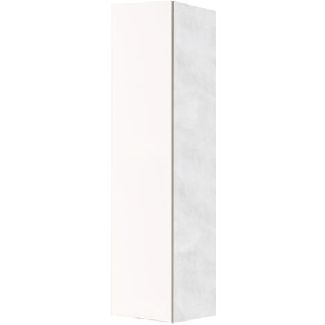 Colonna portascope in legno a 1 anta Bianco e struttura Grigio (1/2)