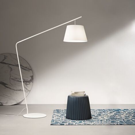 Piantana H205 cm con struttura in metallo Bianco e paralume in pvc VELVET (1/2)