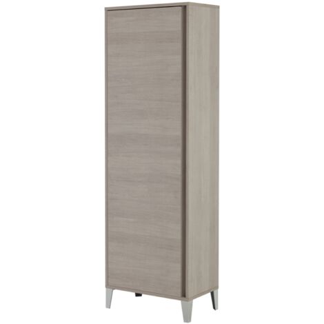 Colonna da bagno portascope 60x180 cm in legno a 1 anta WORLD Rovere Chiaro (1/2)