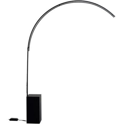 Lampada piantana LED BIBLIO in metallo verniciato Nero 142x215 cm (1/4)