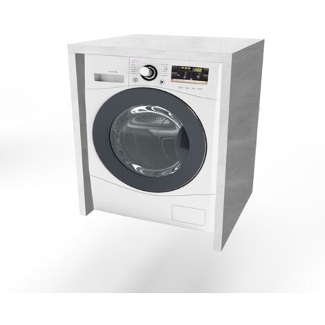 Mobile coprilavatrice a giorno in legno 79x91 cm Grigio Spatolato