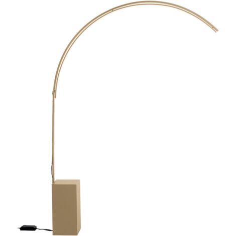 Lampada piantana LED BIBLIO in metallo verniciato Oro 142x215 cm (1/4)