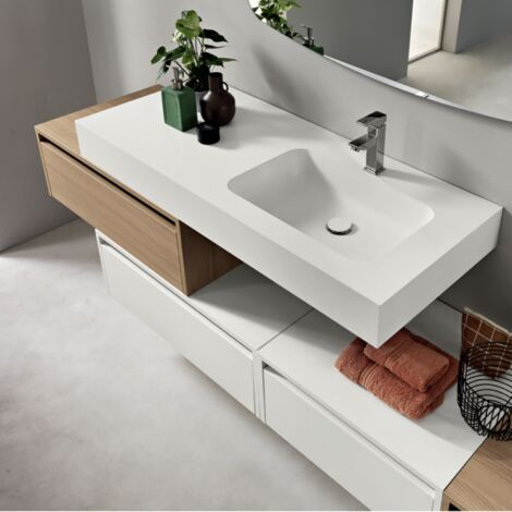 Hemera Corian® Mensola da bagno sospesa | Dimensione Luxe
