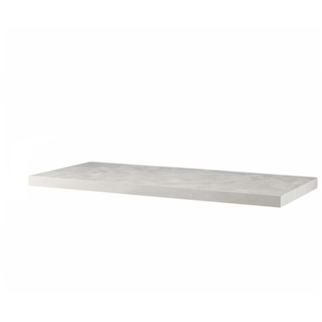 Mensolone sospeso 100 cm per lavabo bagno NINFA in legno Grigio spatolato (1/2)