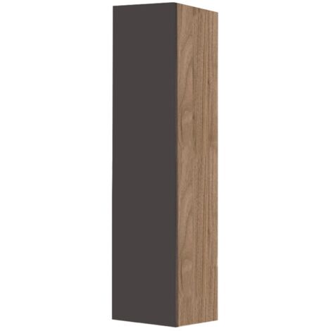 Colonna portascope in legno a 1 anta Grafite e struttura Noce