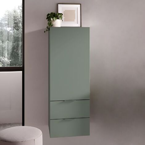 Colonna sospesa H110 Anta DX e 2 cassetti RHEA Salvia Opaco