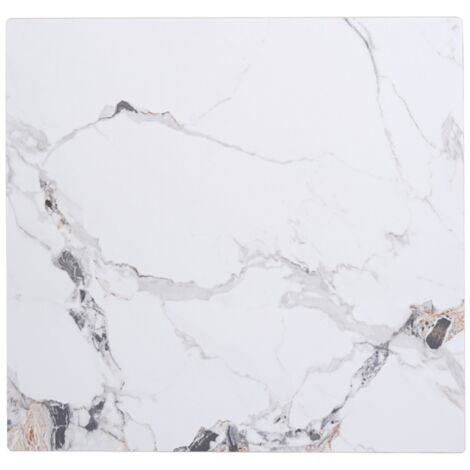 Piano per tavolo quadrato in pietra effetto Marmo venato Grigio 80x80 cm (1/3)
