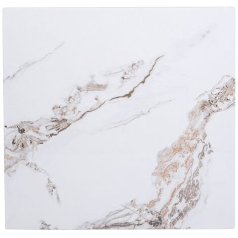 Piano per tavolo quadrato in pietra effetto Marmo venato Oro 70x70 cm