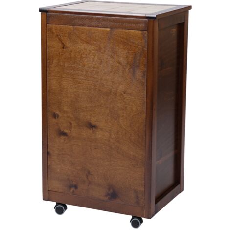 Carrello Cassettiera Giada con piano mattonelle in ceramica NOCE