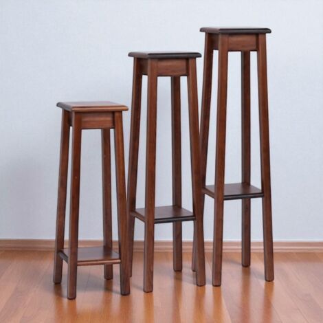 Colonne in legno noce massello arredo casa 3 pz