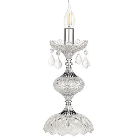 Lampada da tavolo DALLAS a candela Cromo 16x34 cm (1/2)
