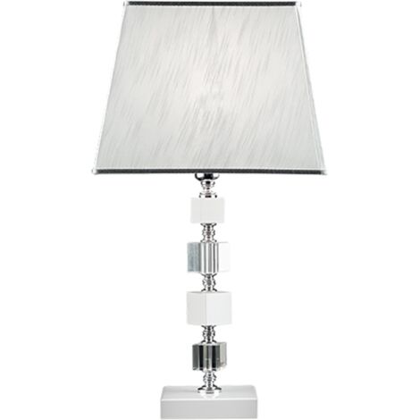 Lampada da tavolo LIVIA in cristallo Bianco 33x63 cm (1/3)