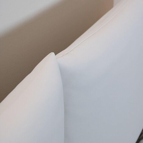 Letto ANTEA BIANCO matrimoniale con contenitore H27 con rete a doghe