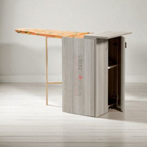Mobile da stiro asse scomparsa legno Larice Grigio - JOLLY 2 ante