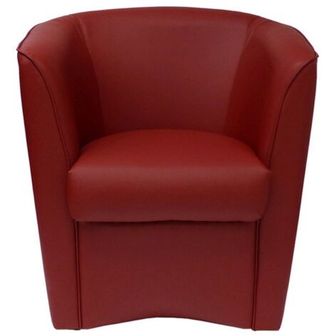 Poltrona in ecopelle bordeaux poltroncina