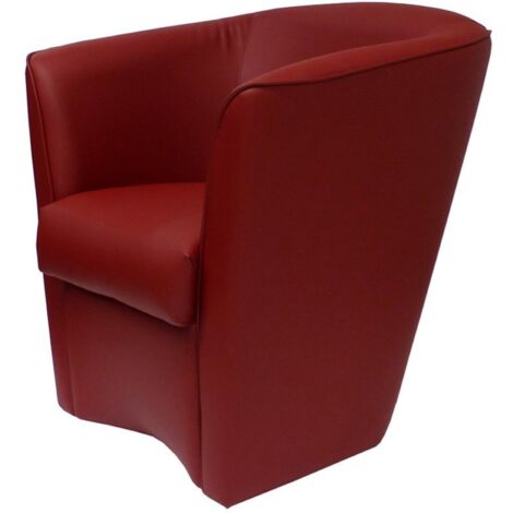 Poltrona in ecopelle bordeaux poltroncina