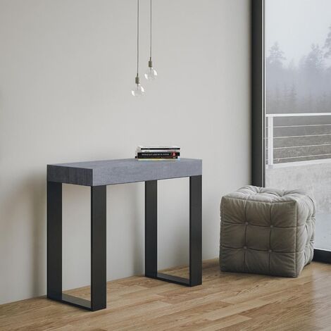 Consolle allungabile a 300cm TECNO Cemento telaio Antracite