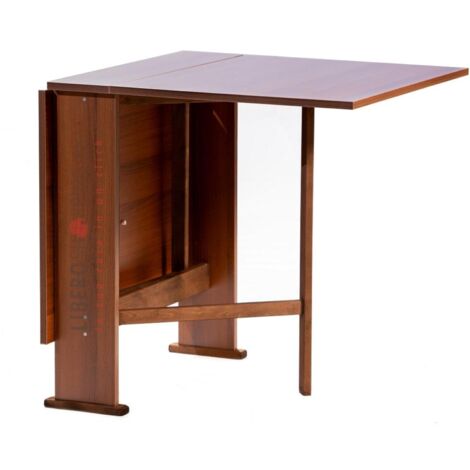 Tavolo da pranzo richiudibile in legno 136x74 cm SUSANNA Noce (1/4)