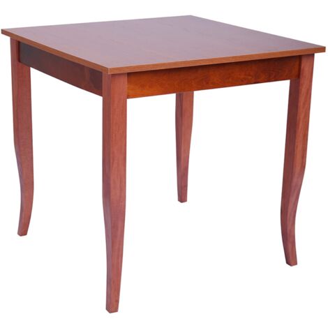 Tavolo Fisso In Legno 80x80 Cm - Per Sala Da Pranzo O Cucina, Stile Rustico, Gambe In Faggio - Foto 2