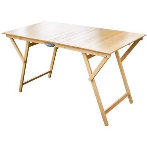 Tavolo in legno richiudibile pic nic LAURA 70x140 cm Naturale (1/4)