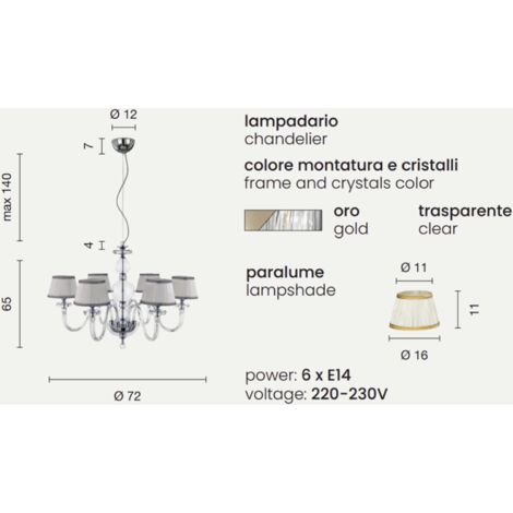 Lampada A Sospensione In Vetro Rigato Trasparente Con Finitura Bronzo – Moderna Retrò Per Cucina E Sala Da Pranzo (taglia M)