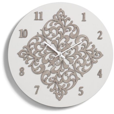Orologio da parete moderno ROMBO in legno taglio laser D50 BRC