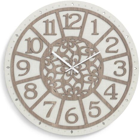 Orologio tondo D30 da parete in legno laminato TRS - NATURE