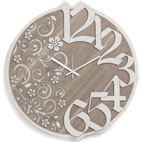 Orologio rotondo da parete NATURE2 in legno laminato D30cm TRS
