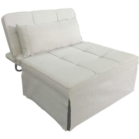 Pouf Poltrona trasformabile in letto GARDENIA in tessuto BEIGE