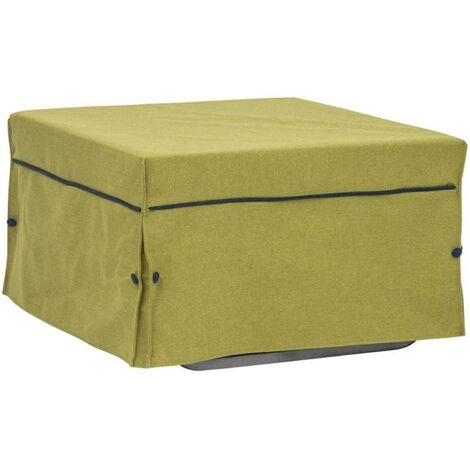 Pouf letto brandina pieghevole 80x80 BIN con tessuto VERDE