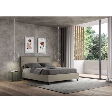 Letto Contenitore Cangu' Hi-Box 160X190 C/Piedini Rovere Grigio