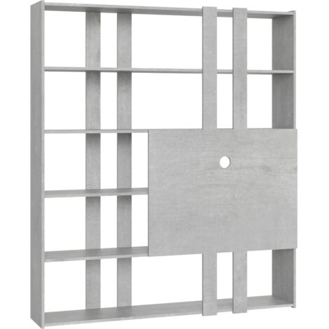 Libreria in legno Cemento 178x204h cm con porta TV - KATO H