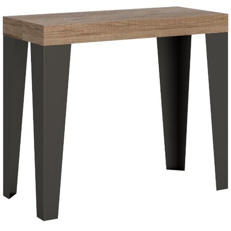 Consolle Allungabile Bora Noce - Tavolo Estensibile Fino A 302 Cm - Made In Italy - Foto 10