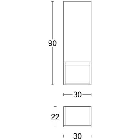 Semicolonna Sospesa 1 Anta Con Vano Giorno - LIBEROSHOPPING, H90 Cm, Colore Tortora, Apertura A Sinistra - Foto 3