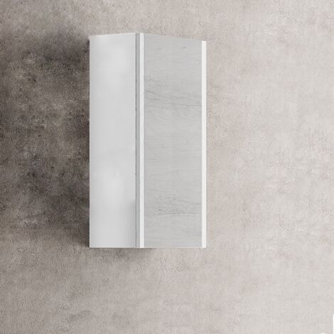 Pensile reversibile sospeso 1 anta LUNA 30x22xH71 Bianco/Quercia Bianco (1/2)