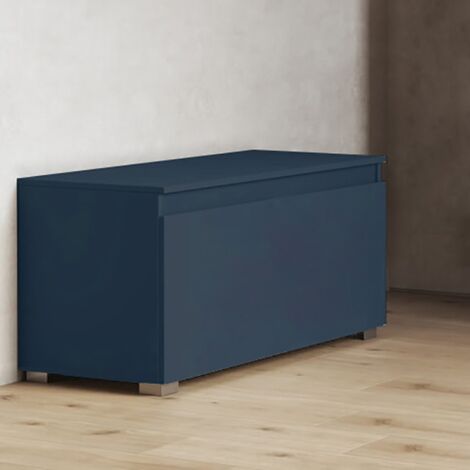 Cassa Panca con cassettone in legno 81 cm Blu Opaco (1/3)