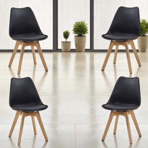 Taylor & Logan Zayne - Sgabello Da Bar Girevole In Legno Con Seduta In Ecopelle Nera E Poggiapiedi - Finitura Espresso, Dimensioni Seduta 45x40 Cm
