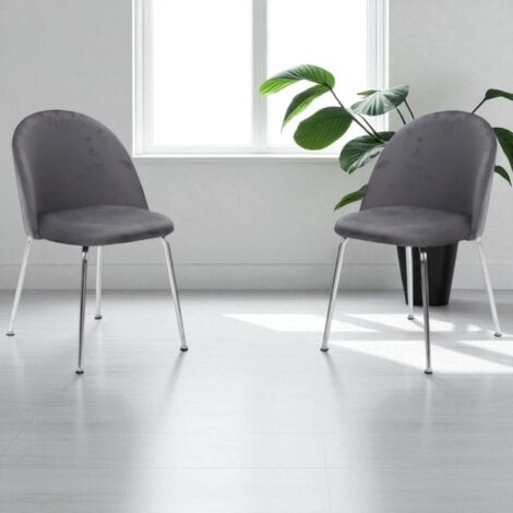 Set 2 Sedie Da Pranzo In Velluto Con Gambe Dorate | Stile Moderno, Imbottite, Per Cucina O Sala - Foto 13