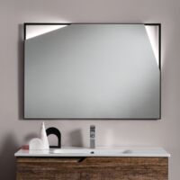 SIRHONA Specchio da Bagno Illuminato a LED, Specchio Interruttore da Parete  da Bagno 500 x 700