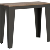 Consolle allungabile 90x40/196 cm Flame Small Evolution Quercia Natura telaio Antracite