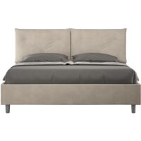 Letto contenitore da 160x190 in microfibra sabbia Appia