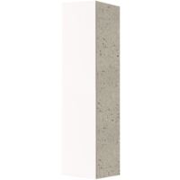 Colonna portascope in legno a 1 anta Bianco e struttura Pietra